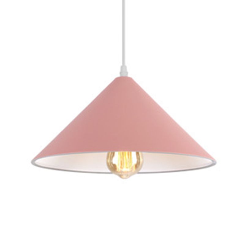 Lampada a ciondolo Macron a 1 luce Style moderna Light Appeding Light con tonalità metallica