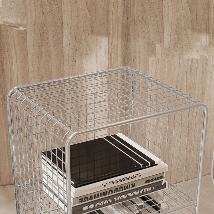 Glam Style Metal Bookshelf Standard Closed Back Shelf Bookcase for Home