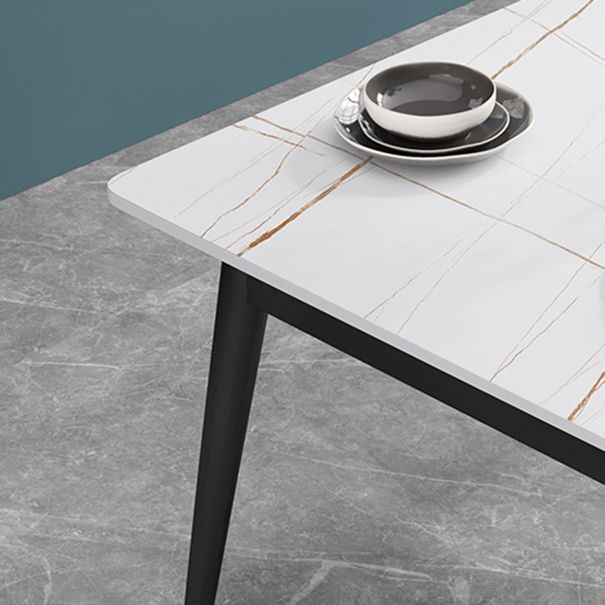 Glam Rectangle 1/3/4/5/7 Pieces Dinette Set Metal Legs Indoor Dining Table Set