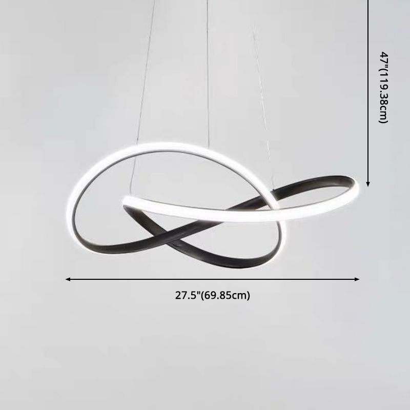 Lampada a sospensione a sospensione contemporanea a pendente a sospensione Twist per ristorante