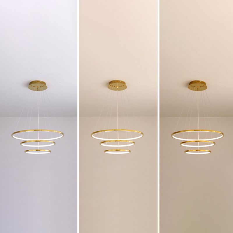 Luces colgantes colgantes de múltiples anillos