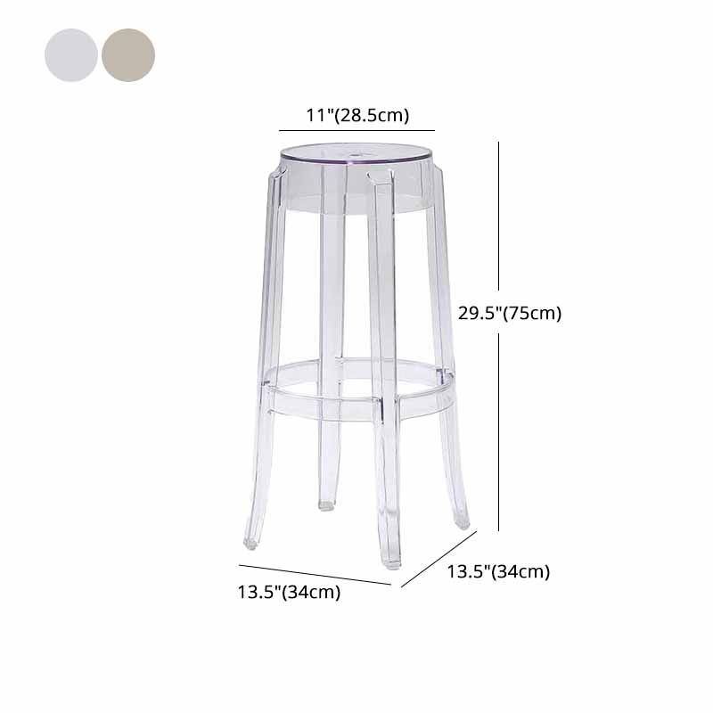 Nordic Simple Stapelbarer Thekenhocker 30-Zoll-Höhenlosen-Innen-Barhocker, 2-Set von 2