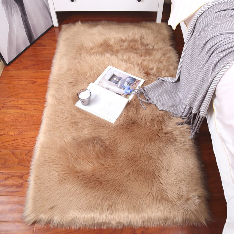Contemporary Home Decoration Rug Plain Shag Indoor Carpet Polyester Stain Resistant Area Rug