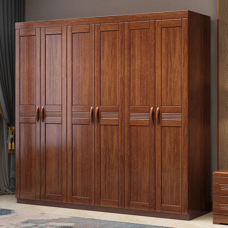 Traditional Walnut Wood Storage Cabinet Brown Cabinet for Home