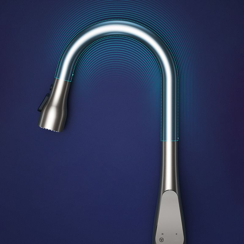 Modern Touch Sensor Kitchen Sink Faucet Swivel Spout with Pull Down Sprayer