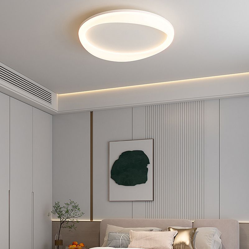 Contemporary White Flush Mount Lighting LED Acrylic Ceiling Light for Bedroom