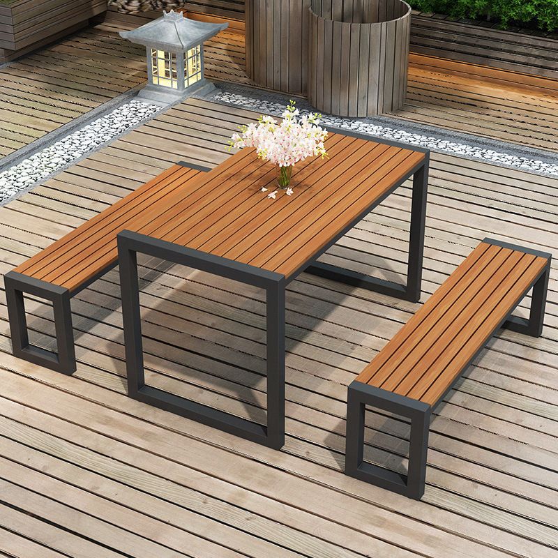 Industrial 1/3 Pieces Dining Set Reclaimed Wood Dining Table Set for Outdoor