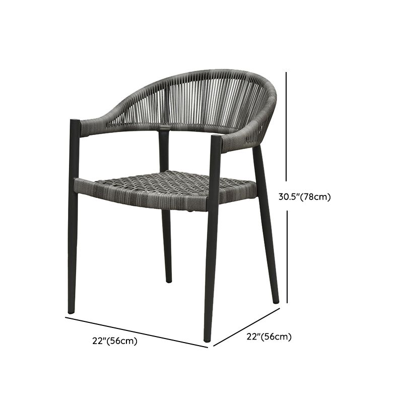 Boho Wicker Dining Set 1/3/5/7 Pcs Light Gray Dining Table Set