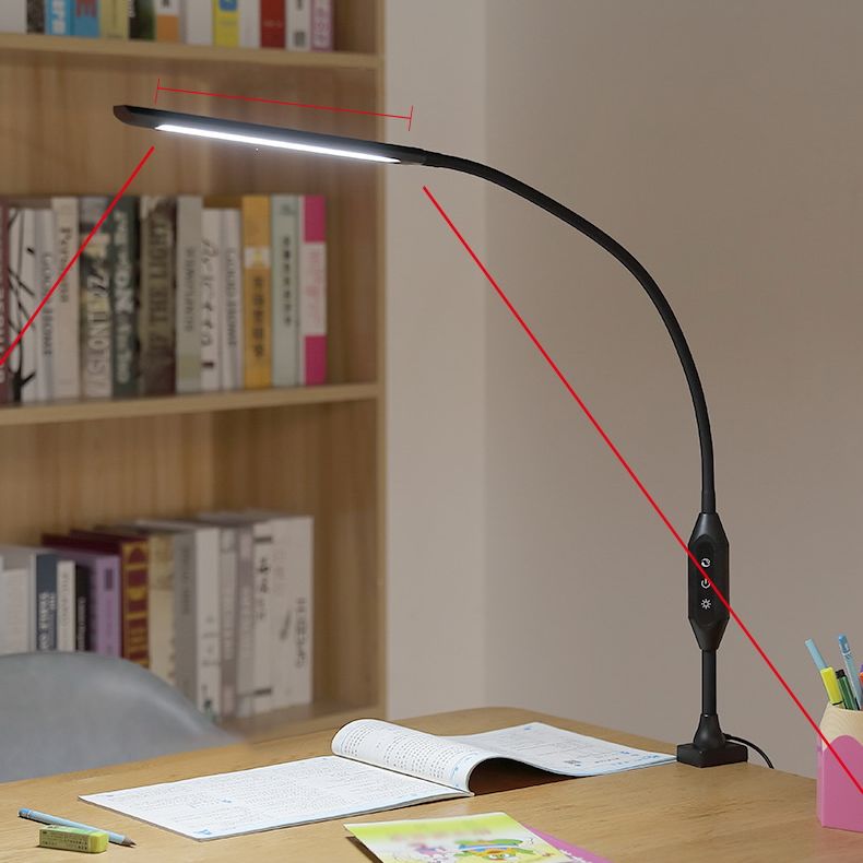 Lampe à serrage linéaire flexible à la lampe en métal minimaliste salle d'étude de table LED avec contrôle tactile