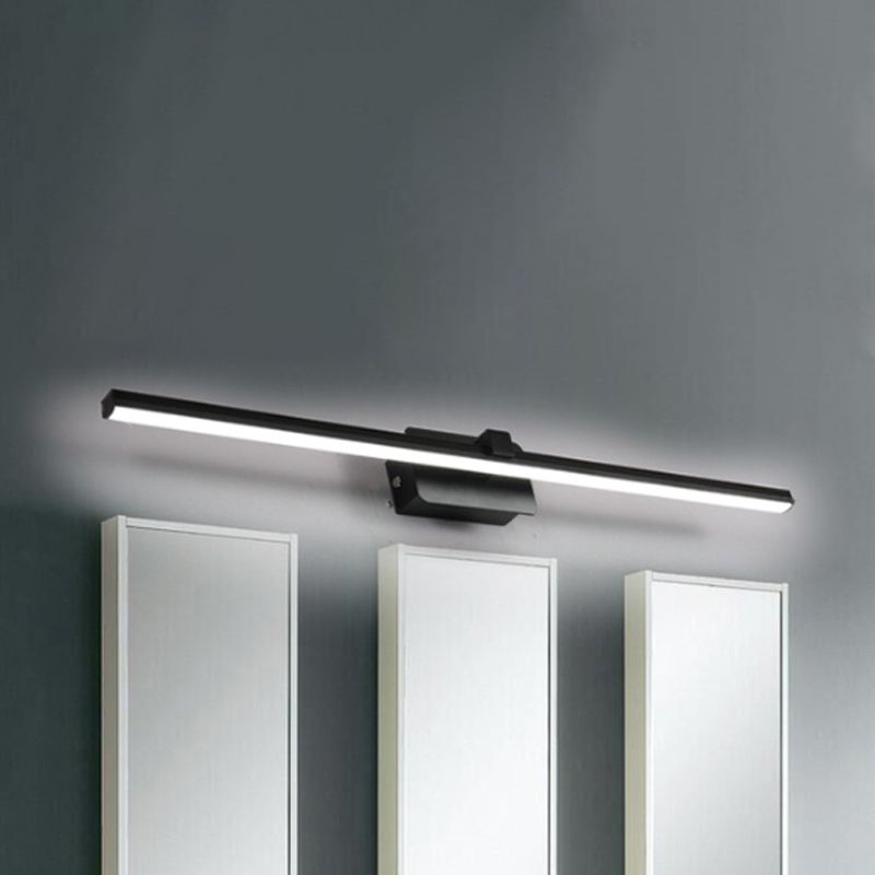 Luce di vanità lineare in bianco/nero Modernista 16 "/19.5" W Light Aibici per pareti in alluminio LED in luce calda/bianca