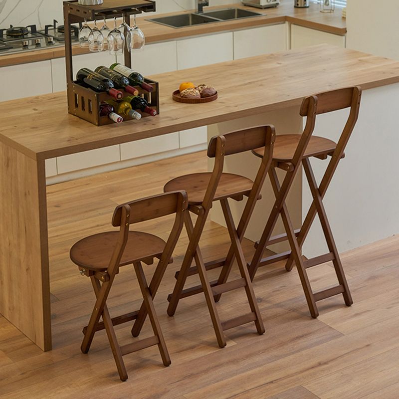 Contemporary Wooden Counter Height Stools Folding Height Bar Stool