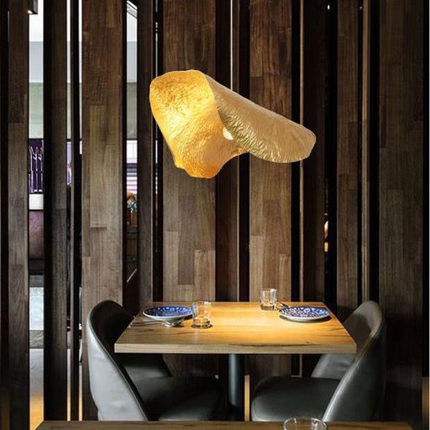 Metal Shaded Pendant Light Kit Contemporary Gold Hanging Light Fixture for Restaurant