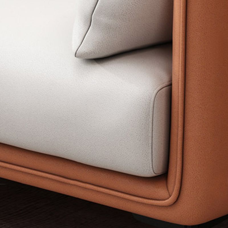 Glam Cushions Standard Pillow Top Arm 3-seater Faux Leather Sofa