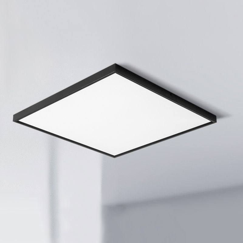 Plafonnier LED carré moderne à 1 lumière en aluminium pour bureau