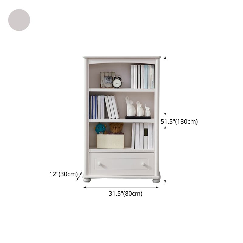 Modern Style Bookcase Wood Closed Back Standard Bookshelf for Home Office