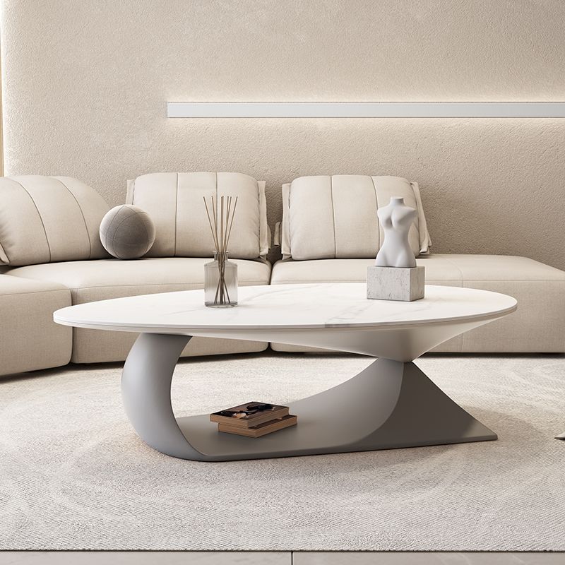 Modern Abstract Coffee Table Slate Geometric Coffee or End Table