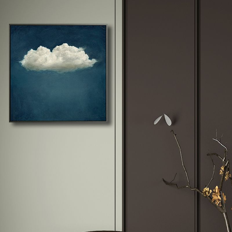 Cartoon Cloud Art Print Blue Wall Decor for Living Room, Multiple Sizes Available