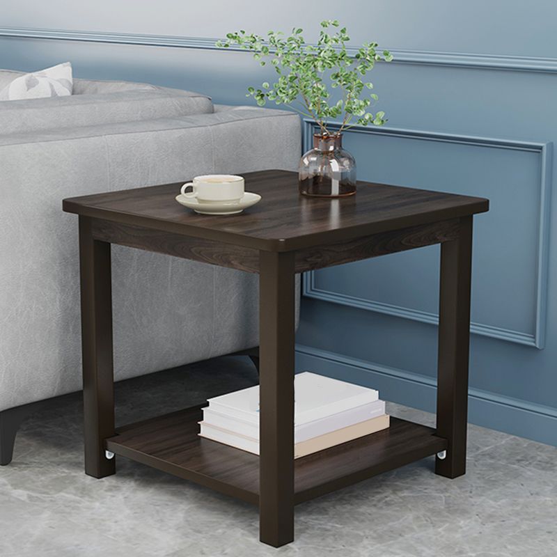 Wooden  Storage End Table  Modern 4 Legs Side Table  for Living Room