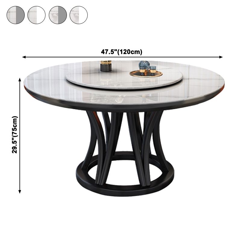 Simplicidad Mesa de comedor Base de madera de ceniza Mesa redonda de una sola base para el hogar