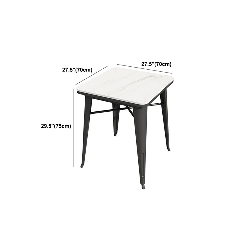 Black and White Dinette Set 1/2/3/5 Pieces Modern Stone Dining Table Set