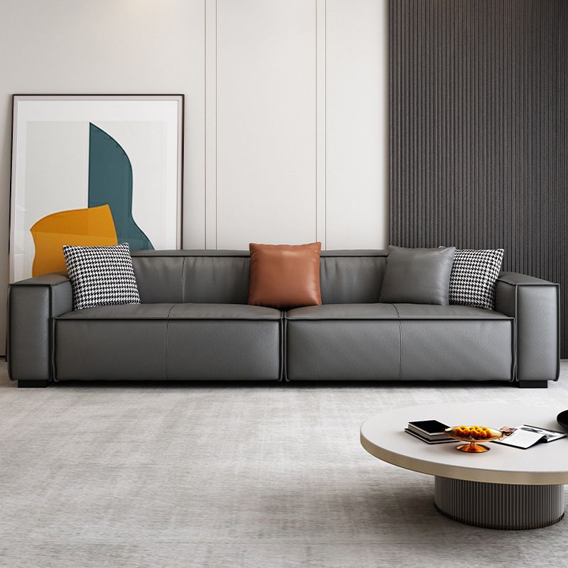 Living Room Square Arm Standard Cushions Transitional Modern