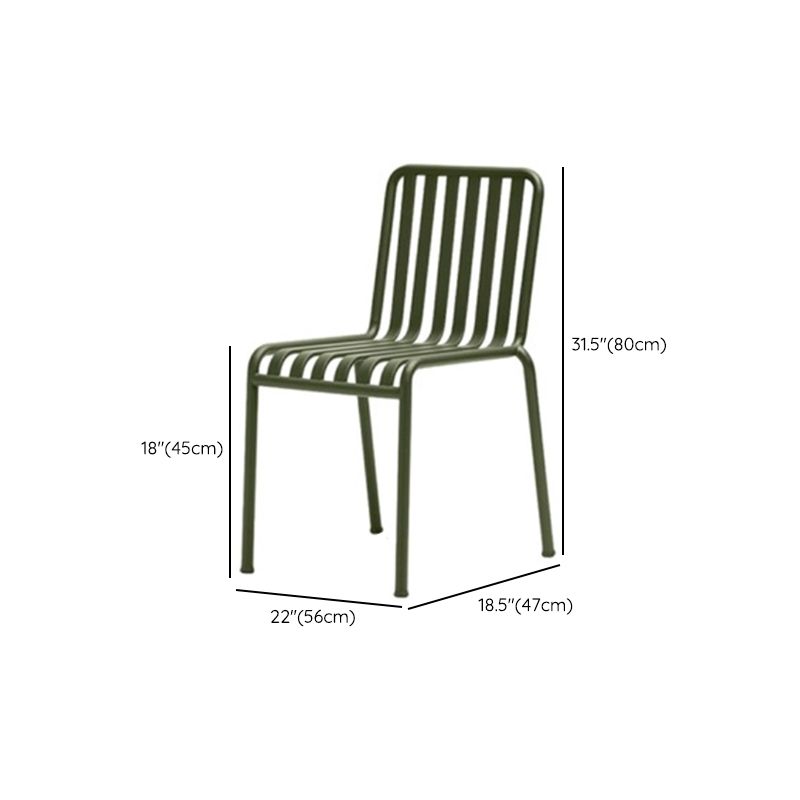 1/2/3/4 Pcs Metal Bistro Set for Small Places Contemporary Green Bistro Table Set