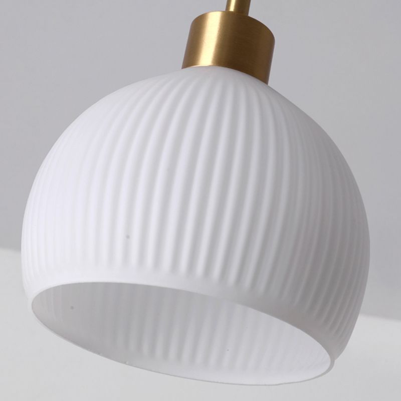 Contemporary Ceiling Lamp Glass Shade Flush Mount Light Fixture