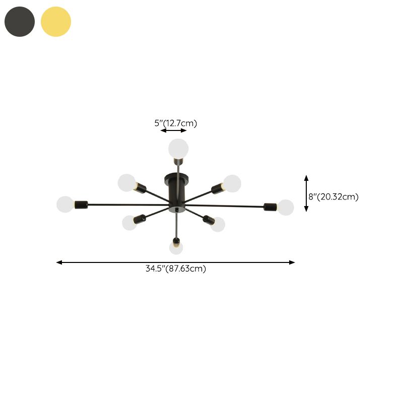 Contemporary Metal Ceiling Lamp Simplicity Flush Mount Light Fixture for Living Room
