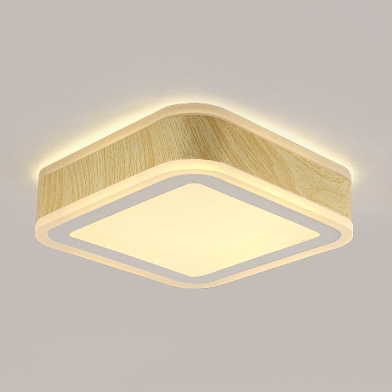 Modern Metal Flush Mount Circle Shape Ceiling Light with Acrylic Shade for Passage