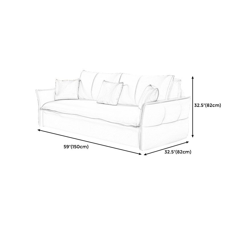 Weißes Sofa Bett Faux Leder Quadratarm Standard Bettbewegung mit Lagerung