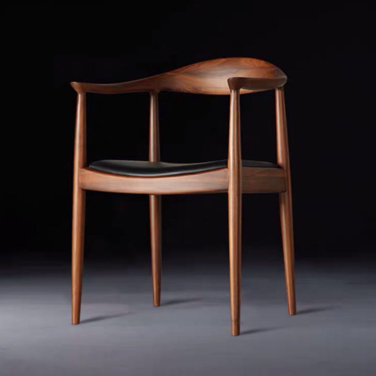 Chaise de salle à manger moderne, chaise latérale ouverte de 24 pouces de large avec 4 pieds en bois pour un usage domestique
