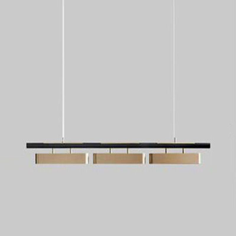Contemporary Gold and Black Hanging Pendant Lights with Shade for Dining Room