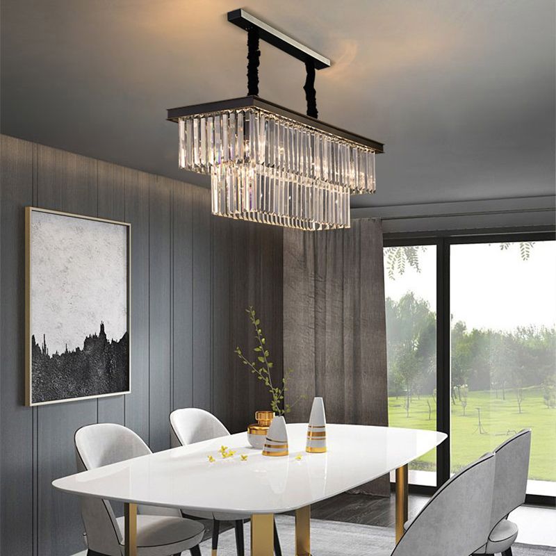 Lampade dell'isola illuminazione isola lineare Luci dell'isola in nero