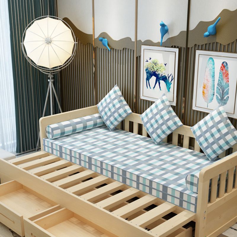 Contemporary Daybed Solid Wood Mattress No Theme Slat Headboard Storage