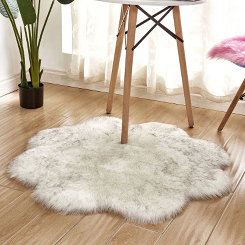 Modern Solid Color Carpet Polyester Carpet Non-Slip Backing Area Shag Rug for Living Room