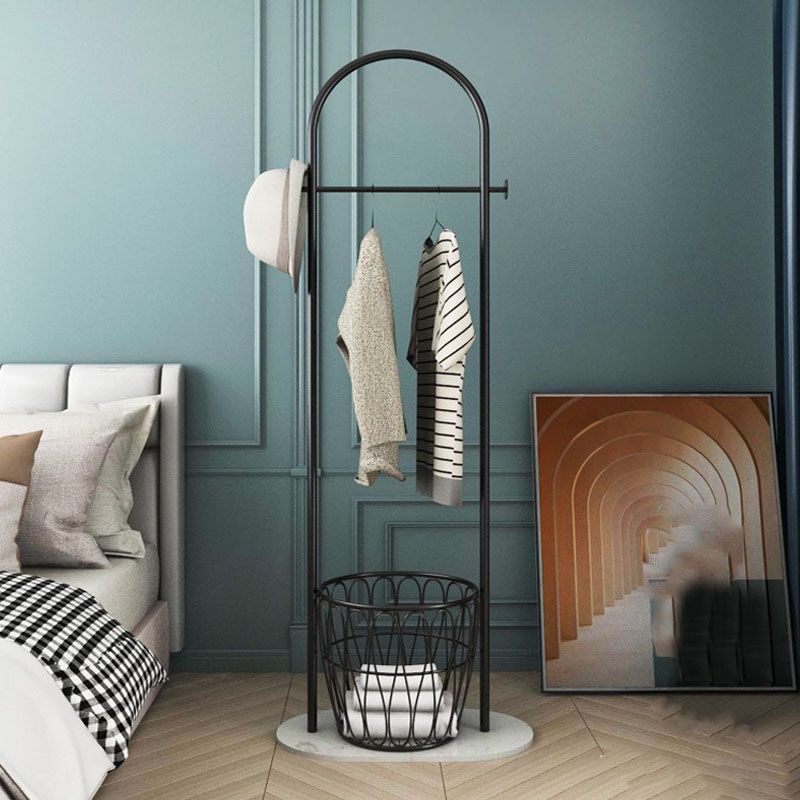 Hall Tree with Hooks and Basket Gorgeous Metal Hall Stand in Gold