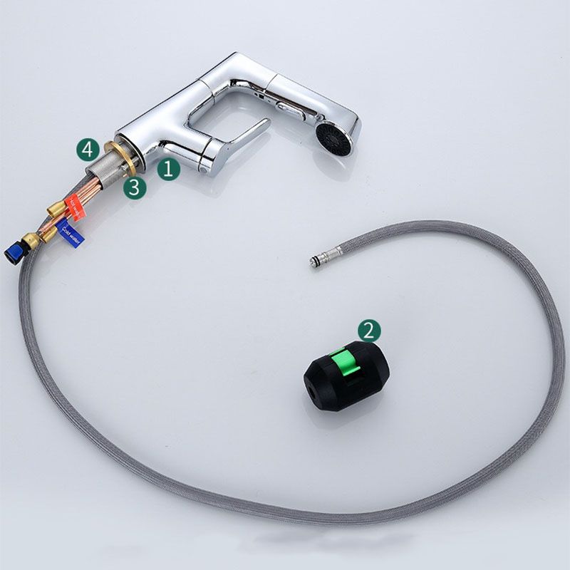 Contemporary Style Faucets Centerset Lever Handles Faucets for Bathroom