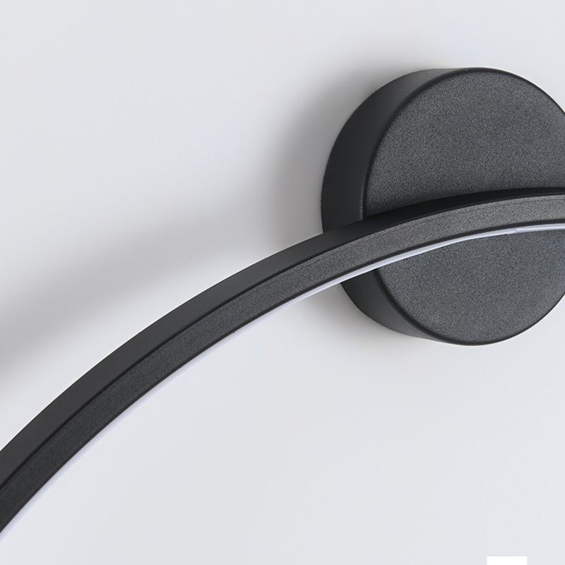 1 leggero illuminazione da parete in stile moderno in stile moderno per parete rotonda minimalista per letto per camera da letto