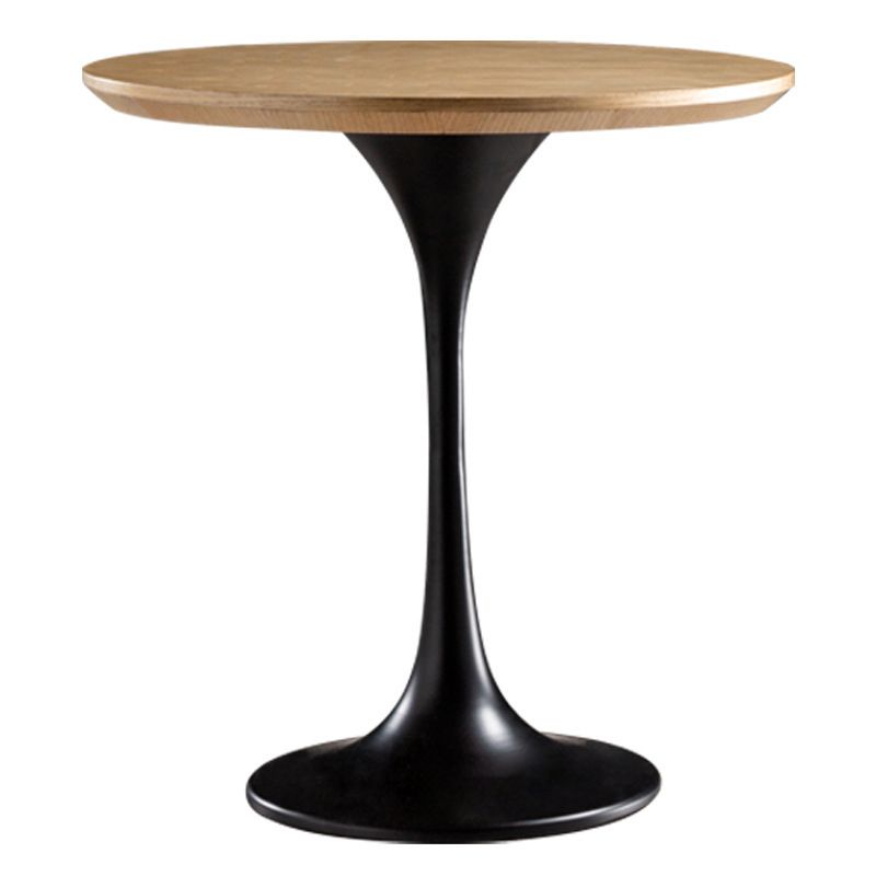 Contemporary Round Dining Table Pine Solid Wood Table with Tulip Base for Home Kitchen Dinner