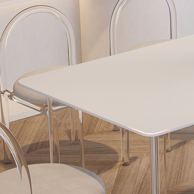 1/4/5/6/7 Piece Dining Room Chair and Table Set in White for Home
