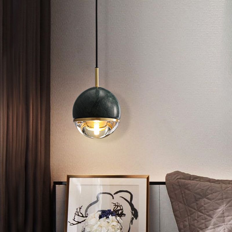 Modern Style Hanging Ceiling Light Global Suspension Pendant Light with Stone Shade