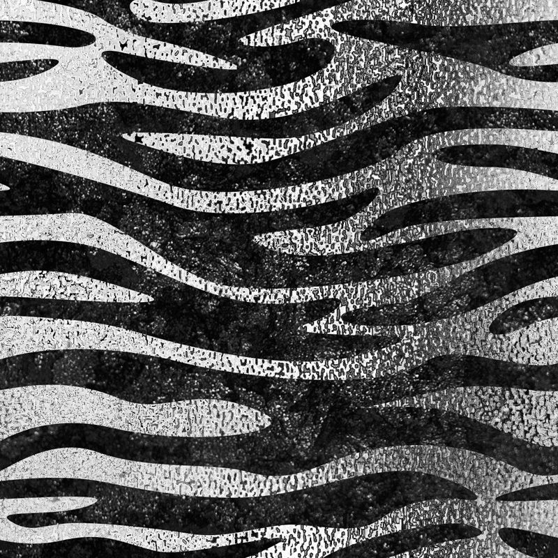 Zebra Print Foil Wall Mural Modern Glittering Wall Covering in Dark Color for Home