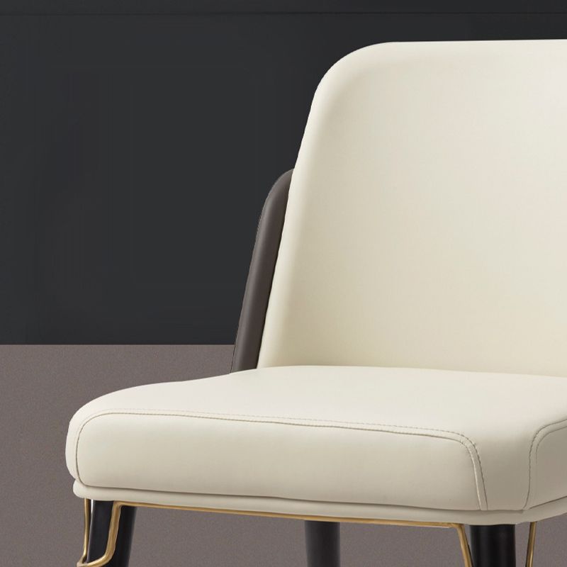 Contemporary Kitchen Dining Side Chair Faux Leather Parson Chair