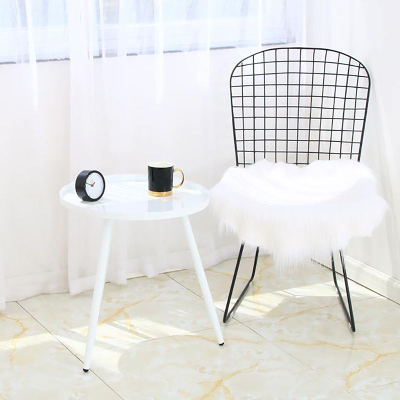 Contemporary 3 Legs Coffee Table Metal Tray Top Cocktail Table