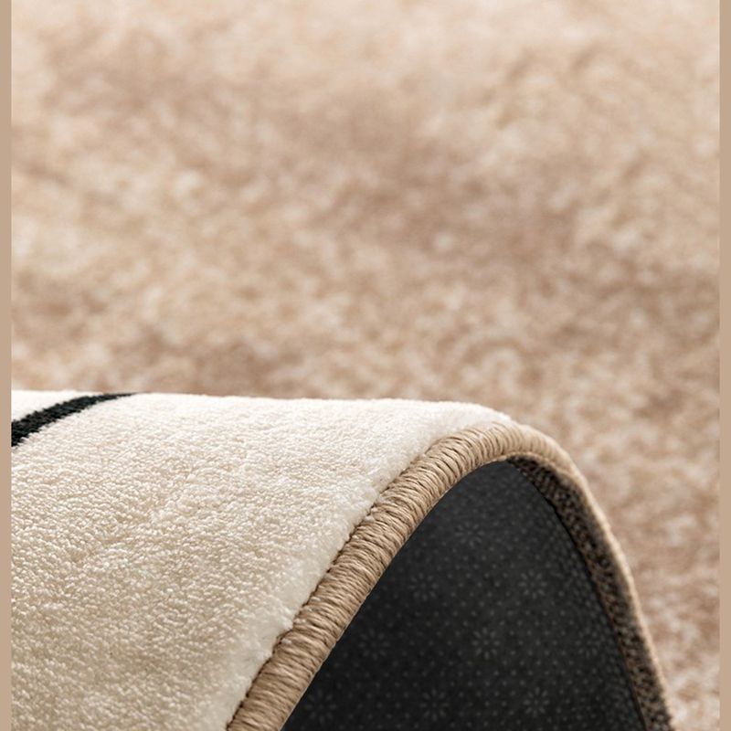 Rapis de motif abstrait blanc Rapier polyester tapis de support non glissant pour le salon