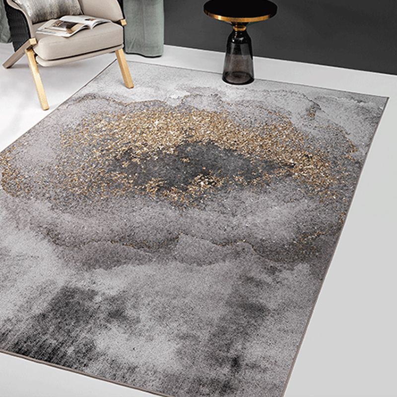 Grijze tonen wasbaar tapijt trendy polyester gebied tapijt vlekbestendig tapijt voor woonkamer