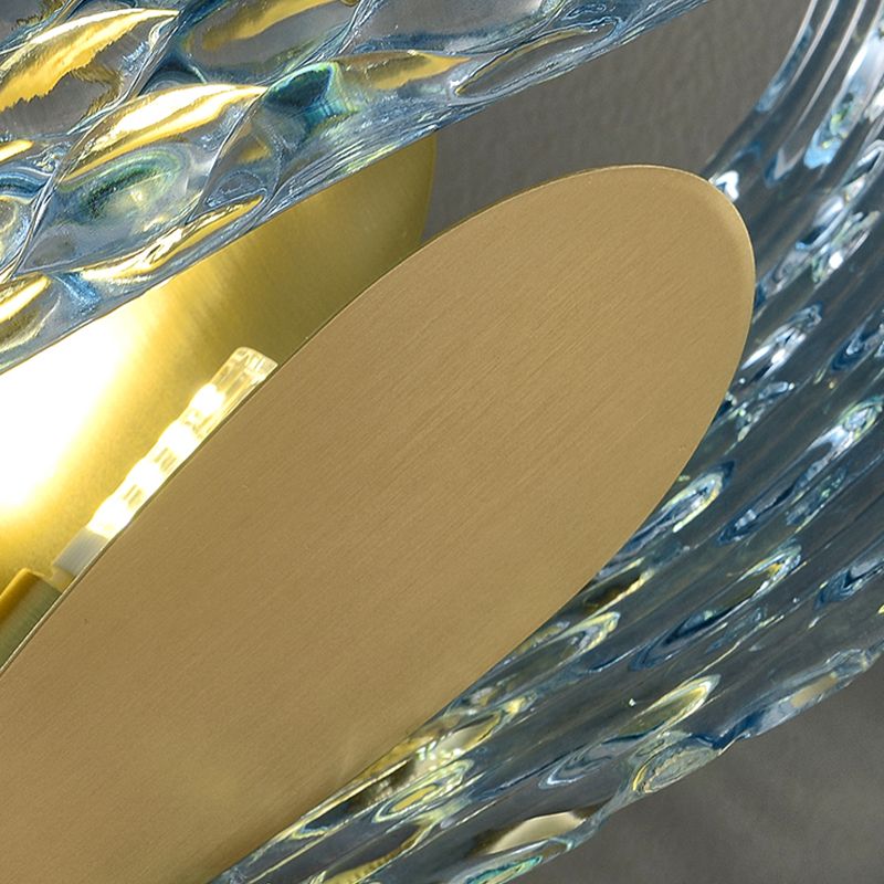 Modern Metal Wall Sconce Flower Shape Wall Light with Glass Shade for Bedroom
