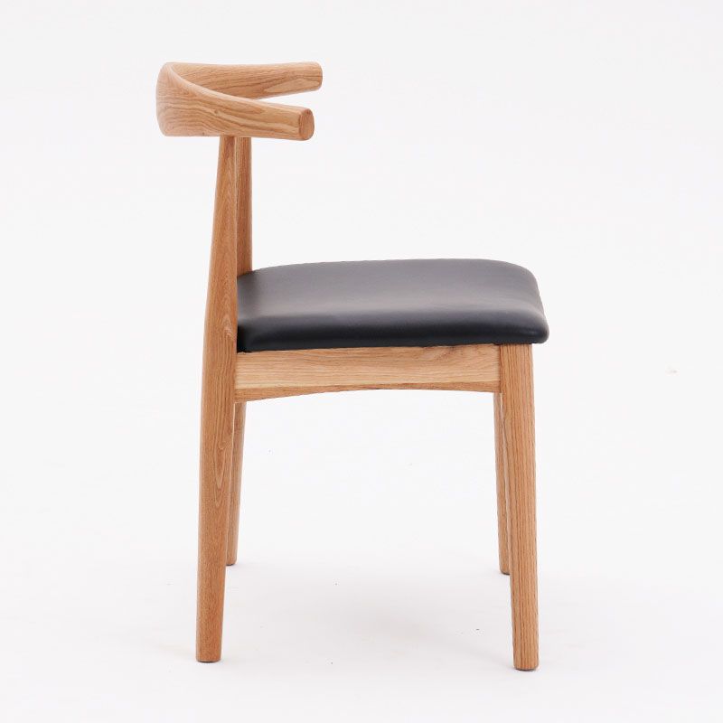 Silla lateral de comedor de madera industrial Silla de comedor con respaldo abierto para restaurante