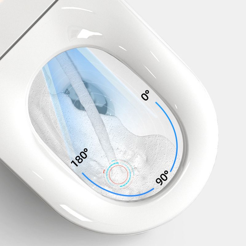 Contemporary Siphon Jet Toilet Bowl Polished Finish All-In-One Toilet