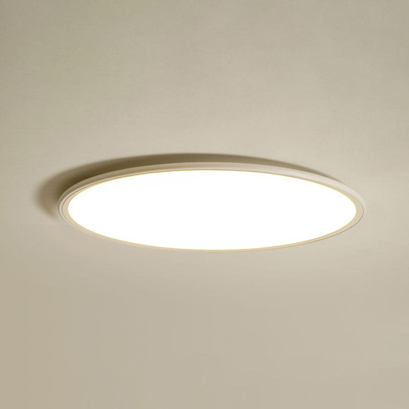 Modern Style Geometry Shape Ceiling Fixture Metal 1-Light Ceiling Mounted Light in White